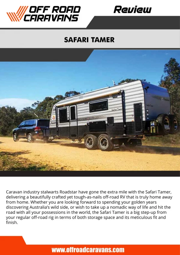 Roadstar – Safari Tamer Review - Off Road Caravans