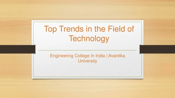 Top Technology Trends - Technology Trends - Avantika University