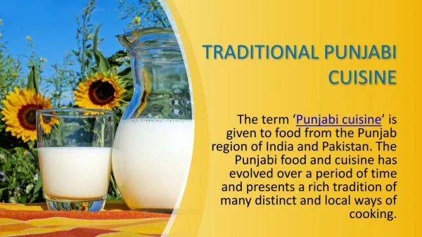 TRADITIONAL PUNJABI CUISINE