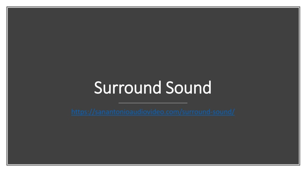 surround sound