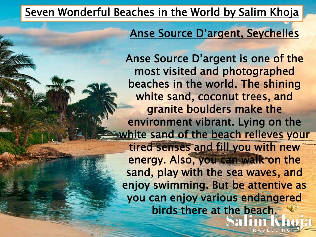 seven wonderful beaches in the world by salim