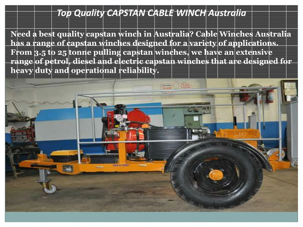 top quality capstan cable winch australia