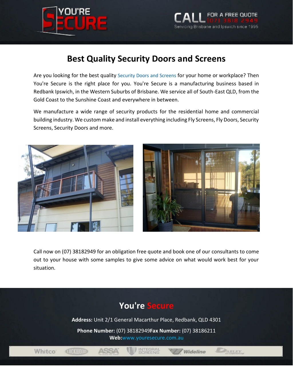 best quality security doors and screens