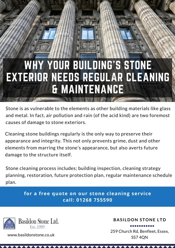 Why your building stone exterior needs cleaning