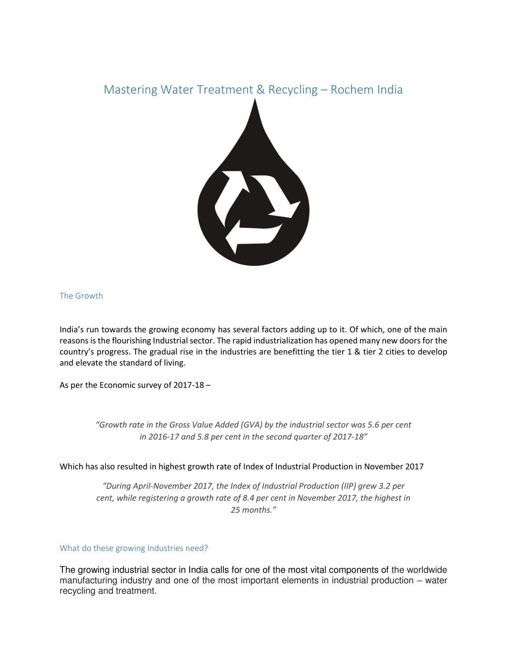 mastering water treatment recycling rochem india