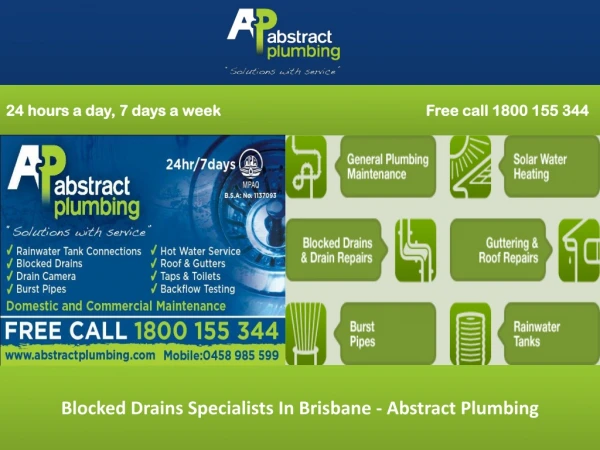 Blocked Drains Specialists In Brisbane - Abstract Plumbing