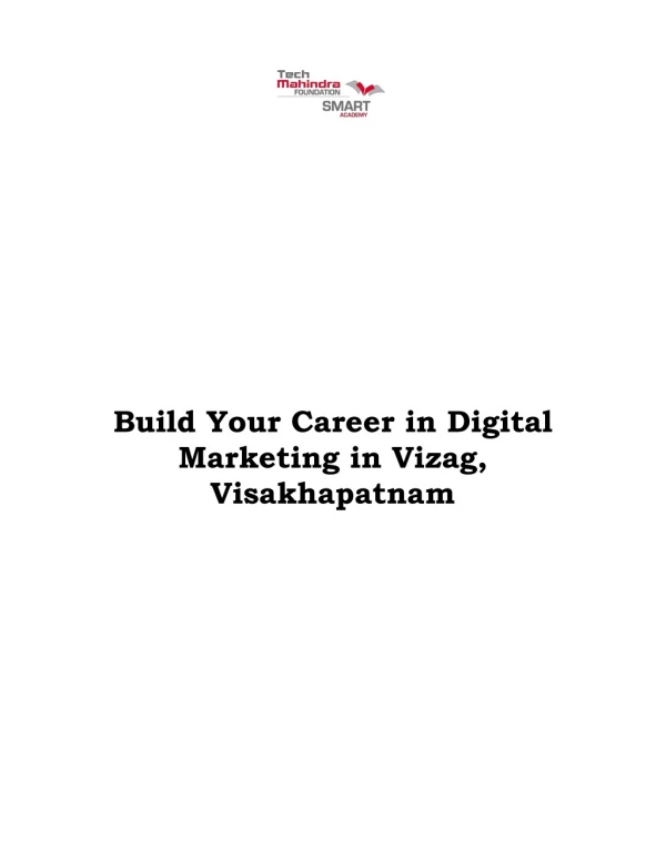 Build Your Career in Digital Marketing in Vizag, Visakhapatnam