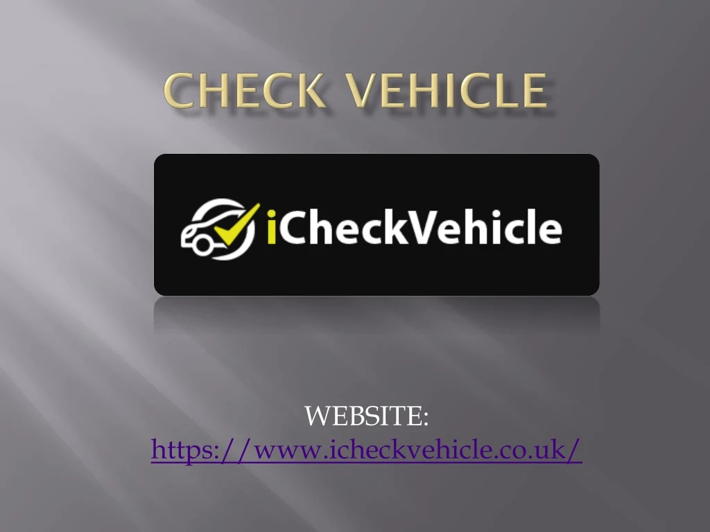 check vehicle