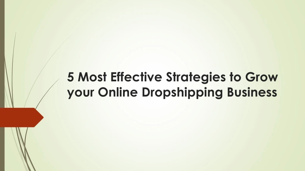 5 most effective strategies to grow your online dropshipping business