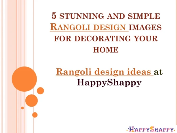 5 stunning and simple Rangoli design images for decorating your home