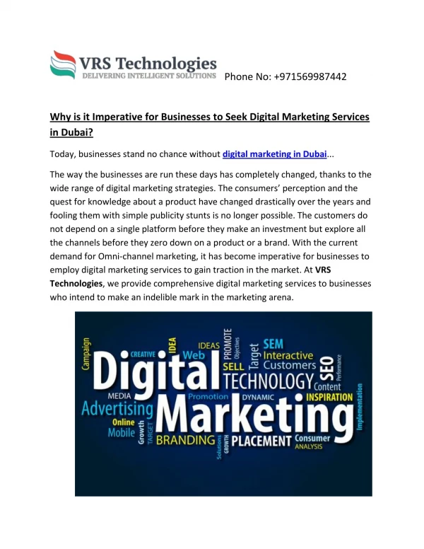 Digital Marketing Agency Dubai - Digital Marketing Services in Dubai