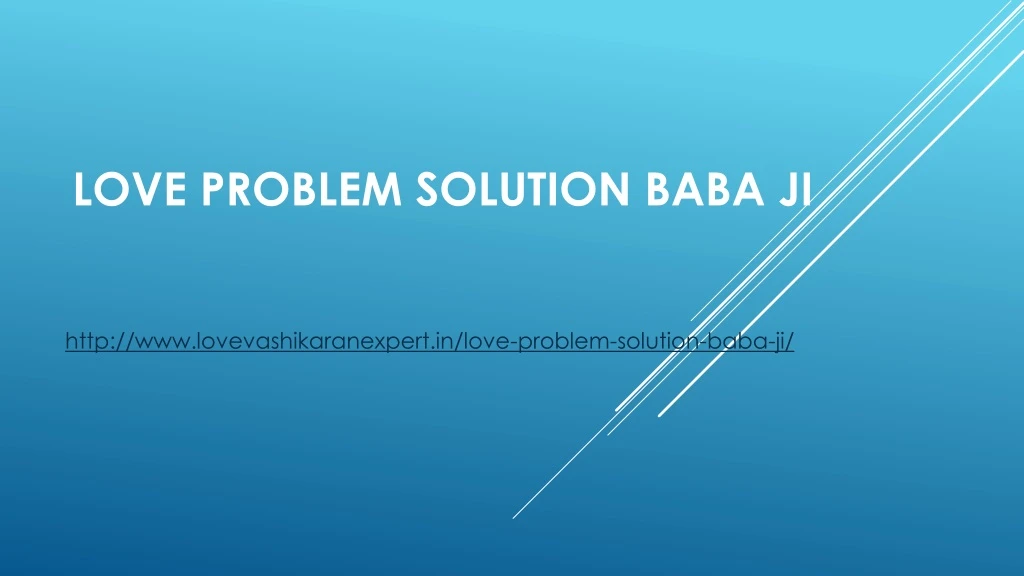 love problem solution baba ji