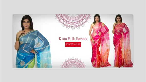 Latest designer Kota silk sarees online at Mirraw