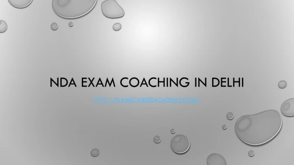 NDA Exam Coaching in Delhi