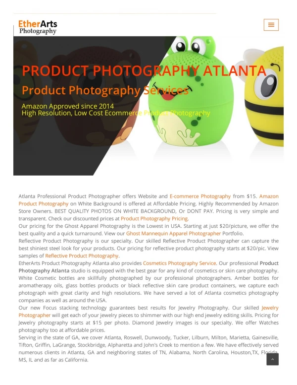 Product Photography Atlanta | EtherArts Photography