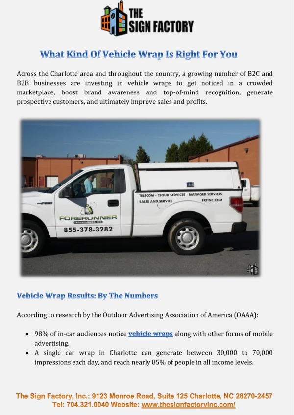 What Kind Of Vehicle Wrap Is Right For You?