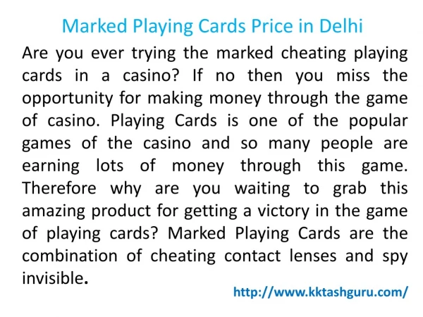 Marked Playing Cards Price in Delhi
