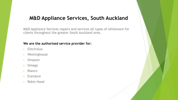 Authorised Service & Repair Services of Electrical Appliances, South Auckland