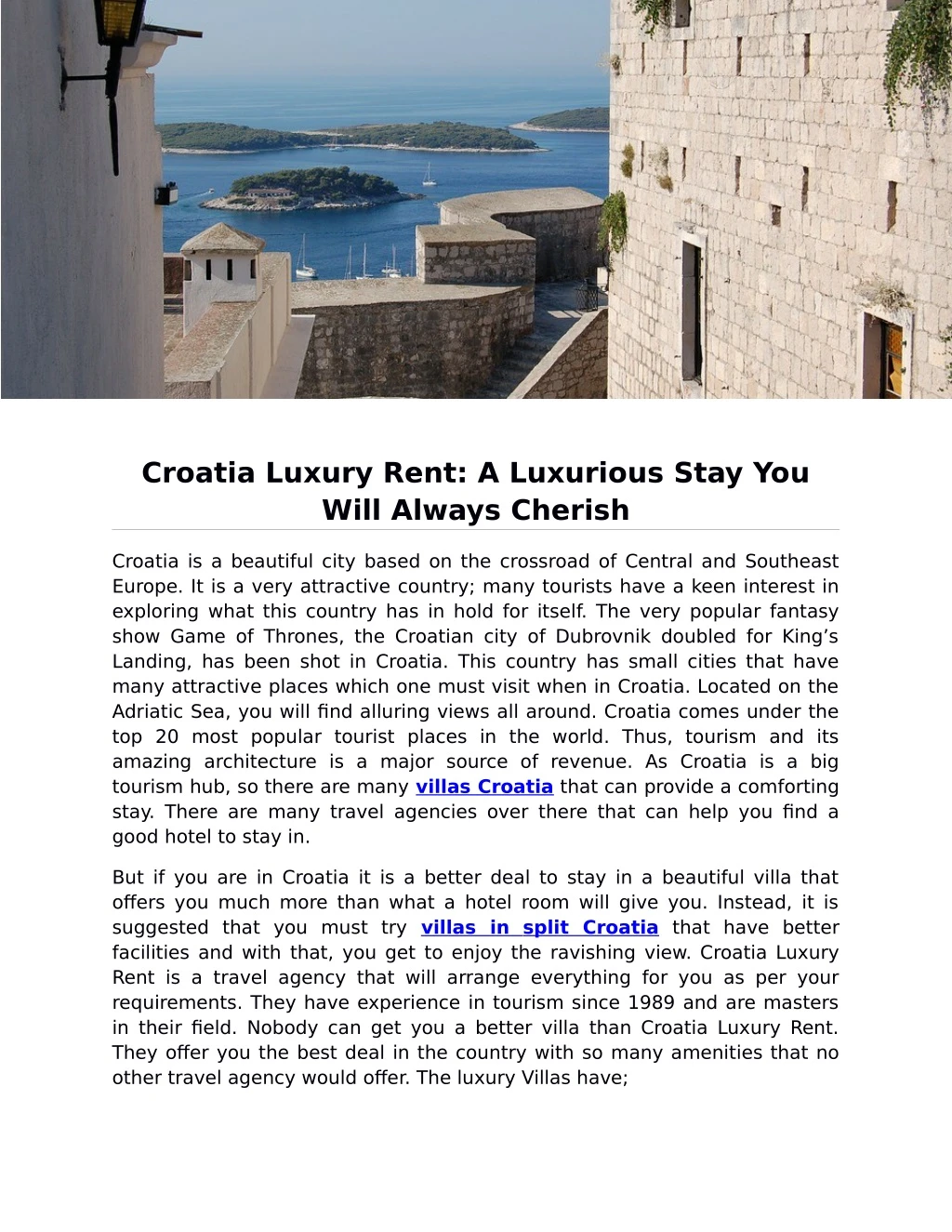 croatia luxury rent a luxurious stay you will