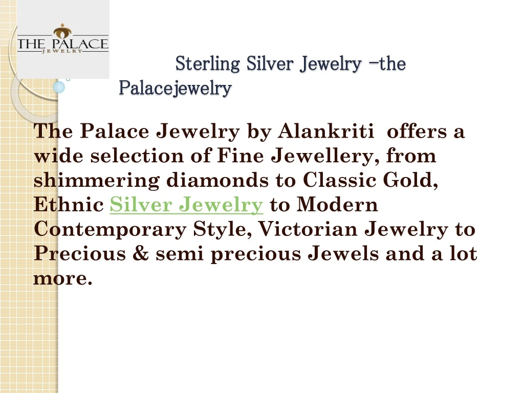 sterling silver jewelry the palacejewelry
