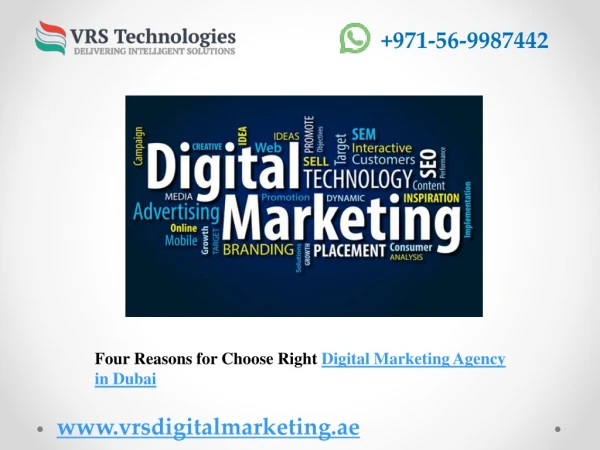Four Reasons for How to Choose Right Digital Marketing Agency in Dubai.