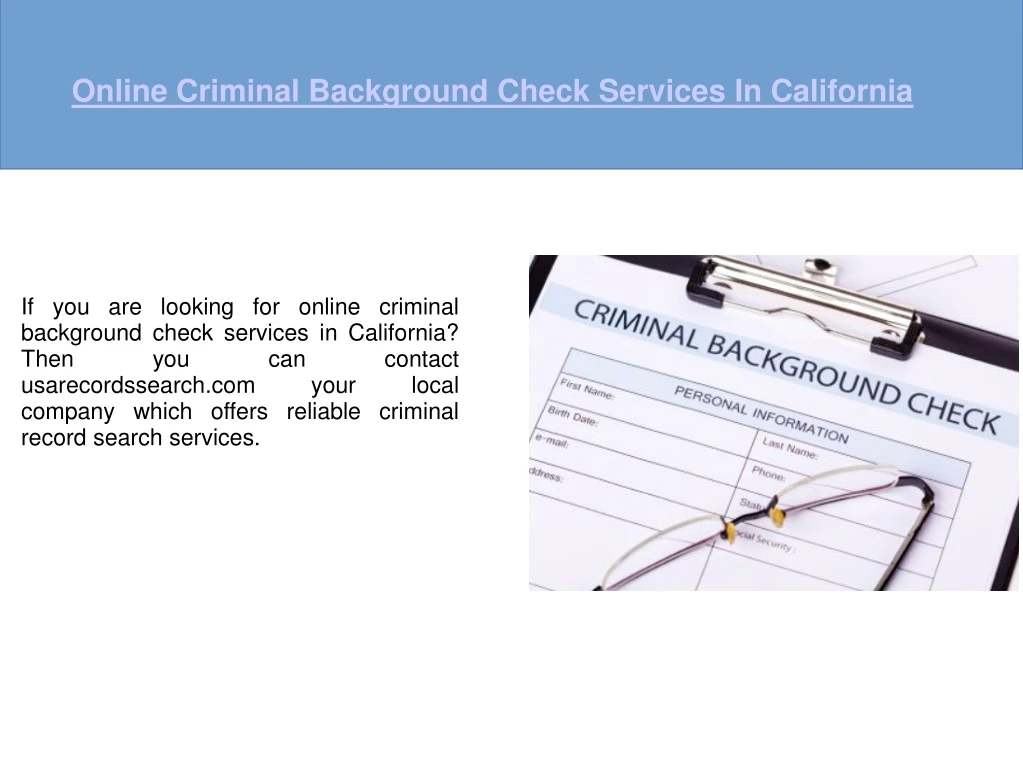 online criminal background check services