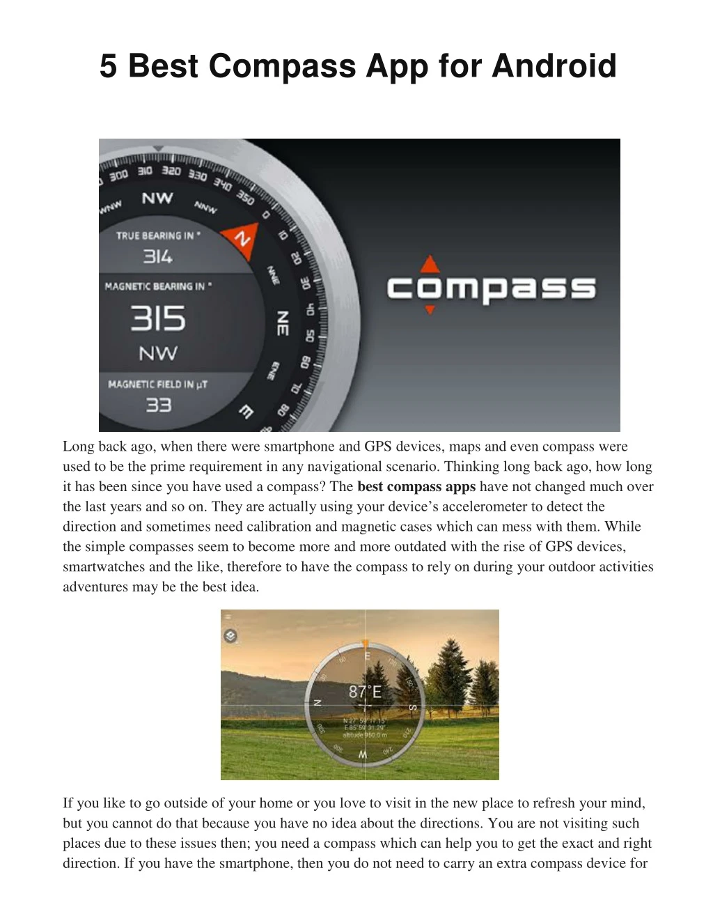 5 best compass app for android