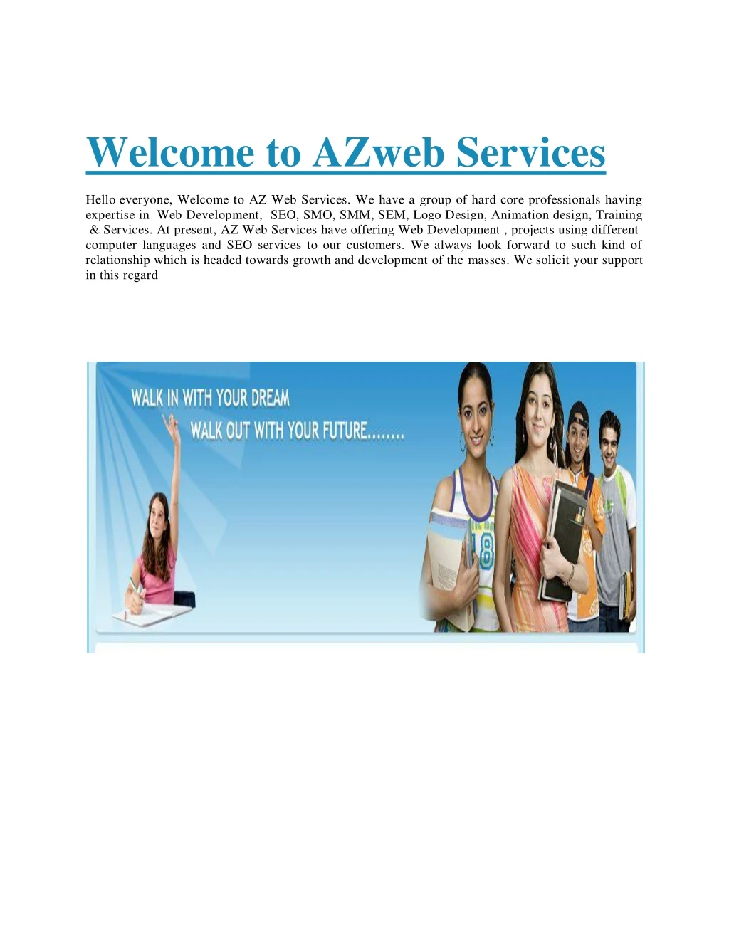 welcome to azweb services