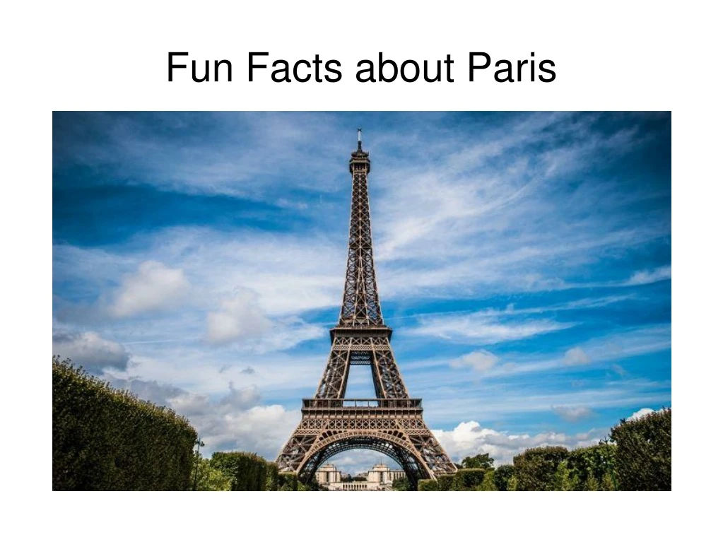 fun facts about paris