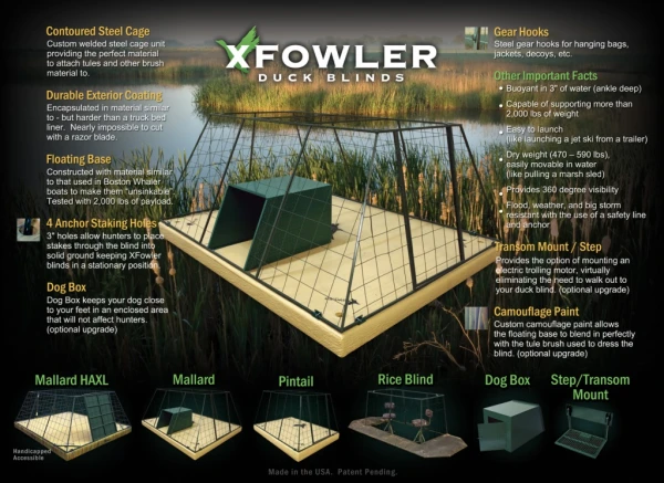 Duck Blind Models | Floating Duck Builds California - X Fowler