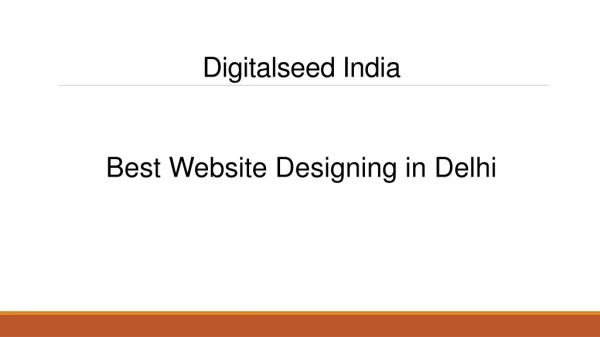 Website Designing in Delhi |Digitalseed India