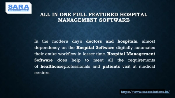 All In One Full Featured Hospital Management Software