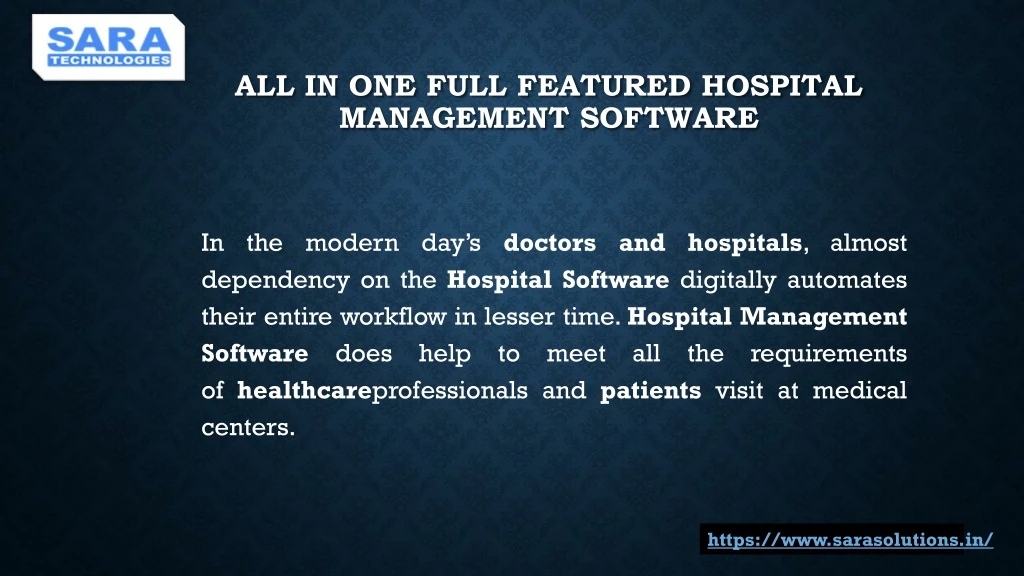 all in one full featured hospital management software