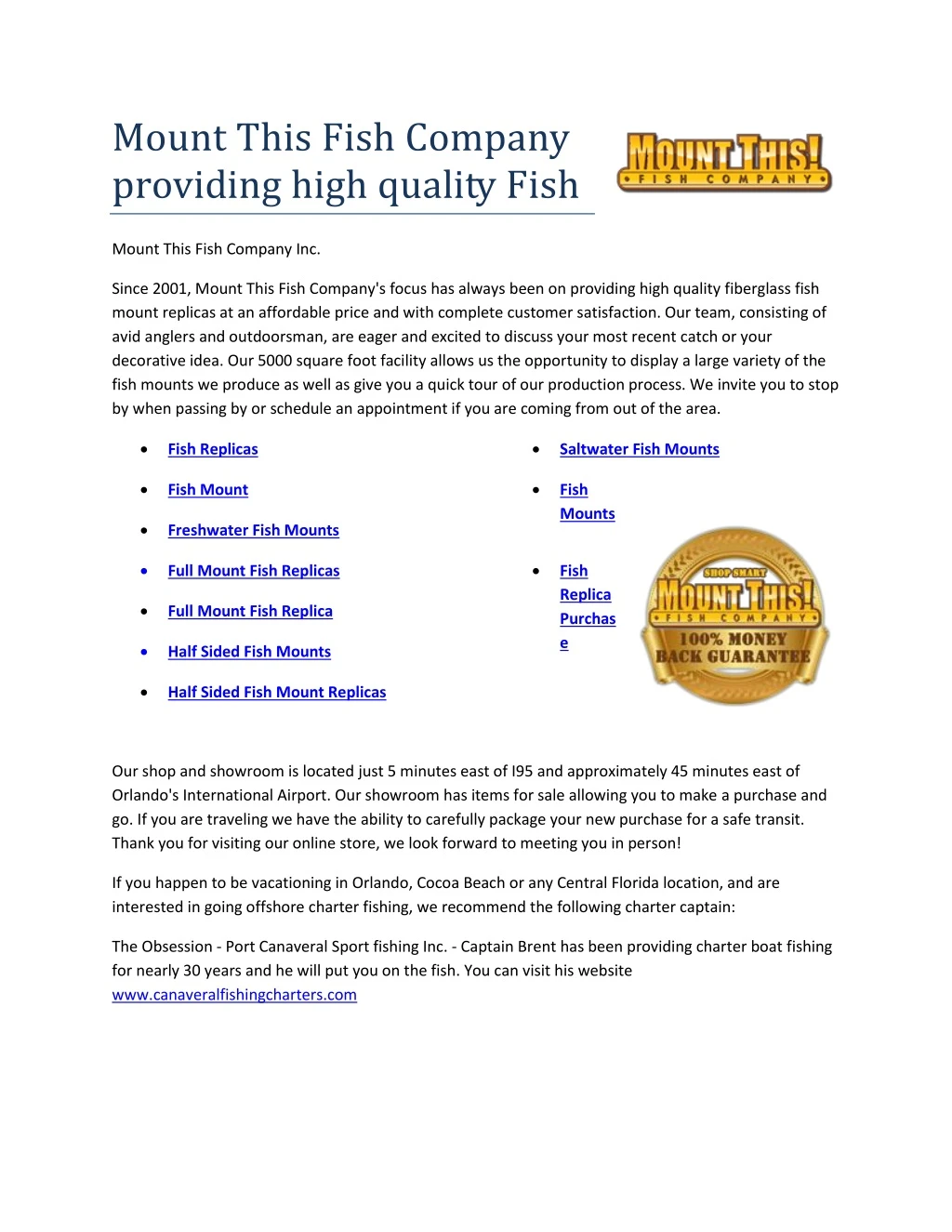 mount this fish company providing high quality