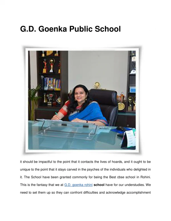 G.D. Goenka Public School