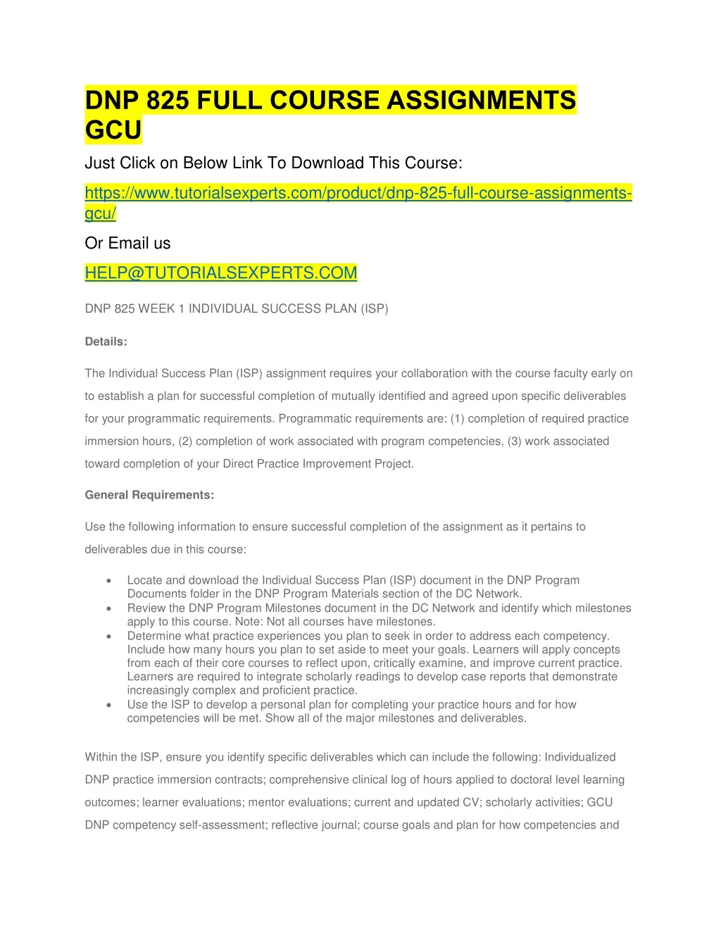 dnp 825 full course assignments gcu just click