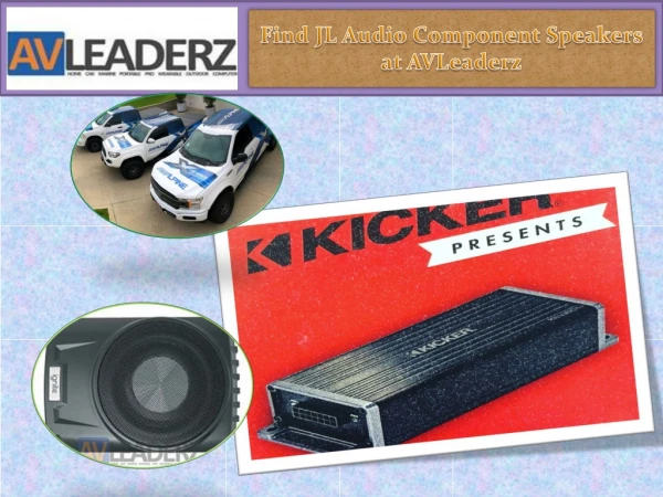 Find JL Audio Component Speakers at AVLeaderz