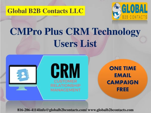 CMPro Plus CRM Technology Users List