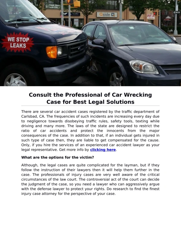 Hire the Services of Excellent Legal Lawyers for Car Accident Case
