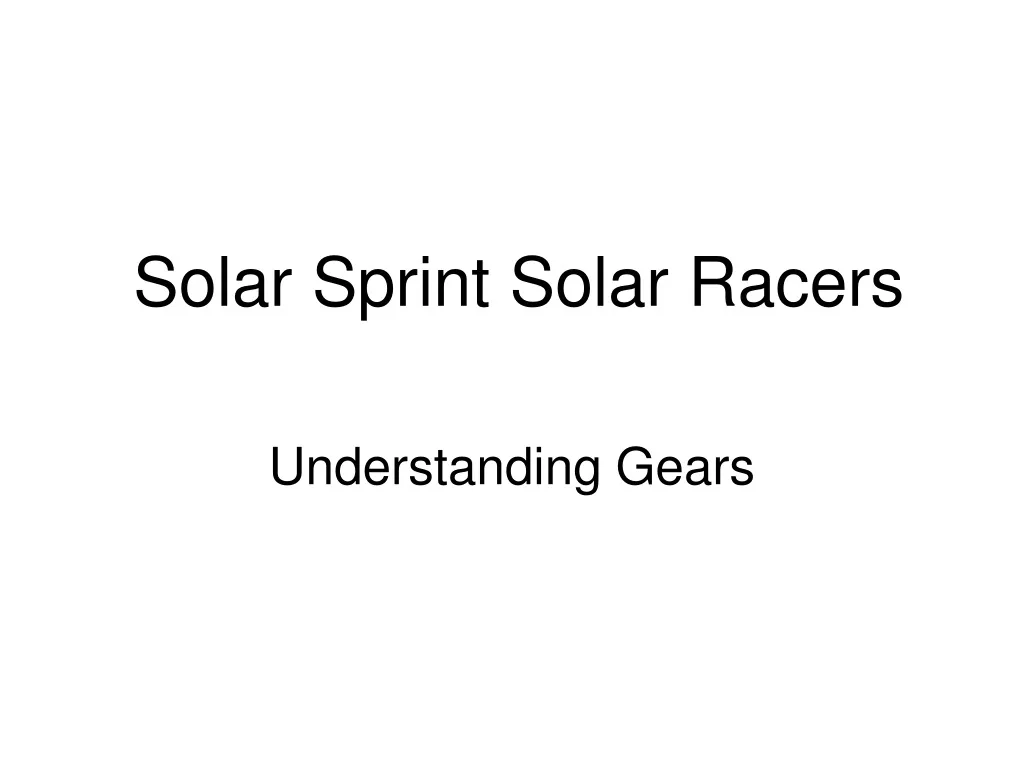 solar sprint solar racers