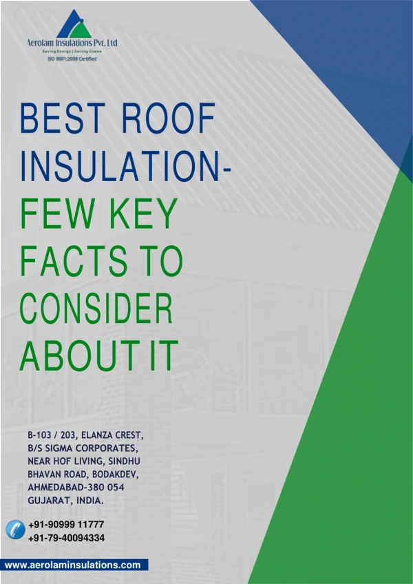 Best Roof Insulation- Few Key Facts To Consider About It