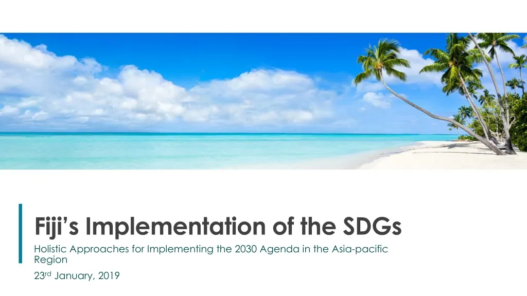 fiji s implementation of the sdgs
