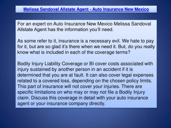 Melissa Sandoval Allstate Agent - Auto Insurance New Mexico