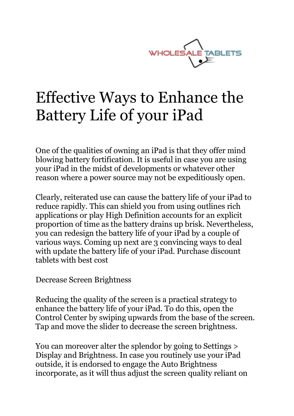 effective ways to enhance the battery life