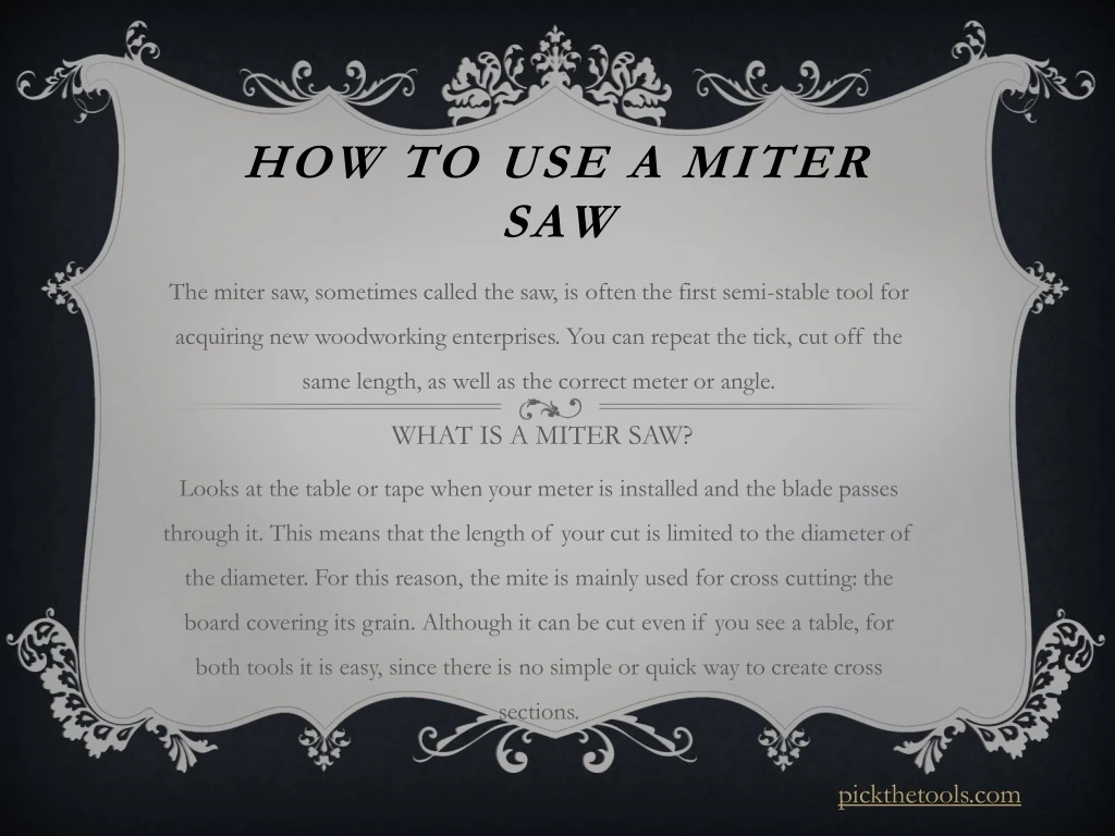 how to use a miter saw the miter saw sometimes