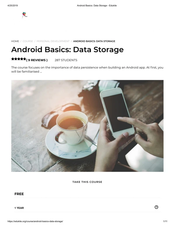 Android Basics_ Data Storage - Edukite