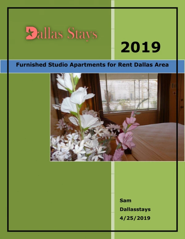 Furnished Studio Apartments for Rent Dallas Area