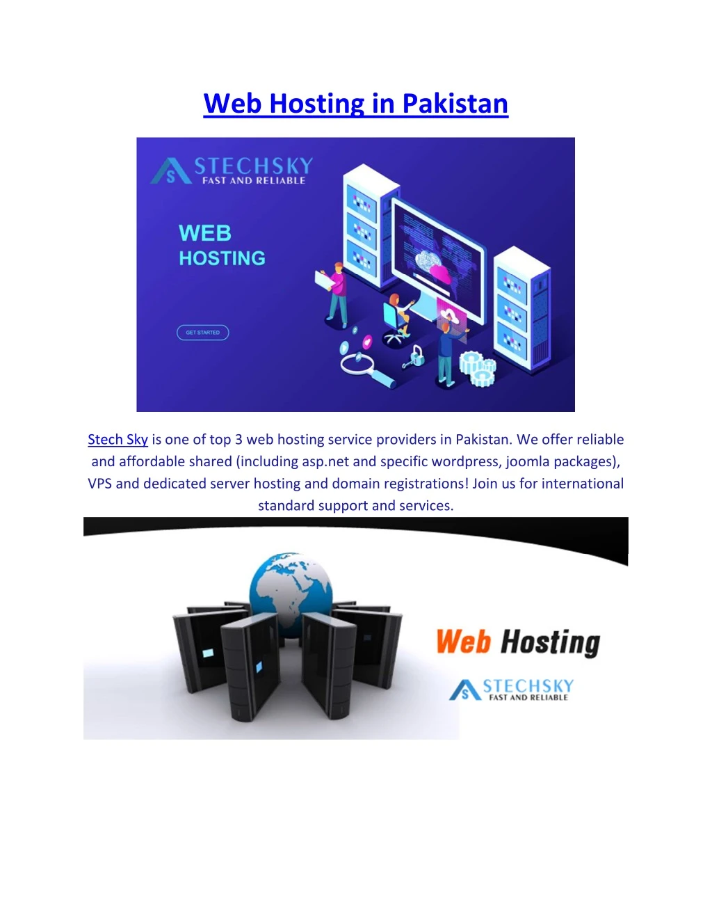 web hosting in pakistan
