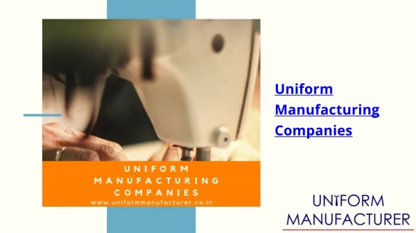 uniform manufacturing companies