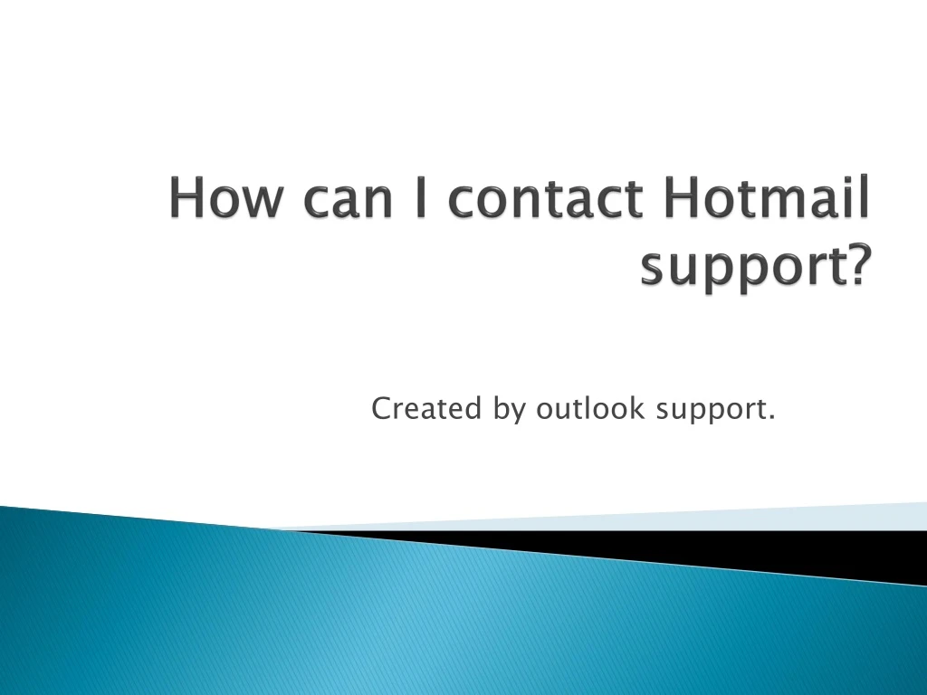 how can i contact hotmail support